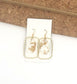 Gold Flake Acrylic Earrings - Lightweight Statement Jewelry