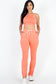 Crop Top & Ruched Drawstring Pants Set – Sassy, Stylish, and Ready for Any Adventure!