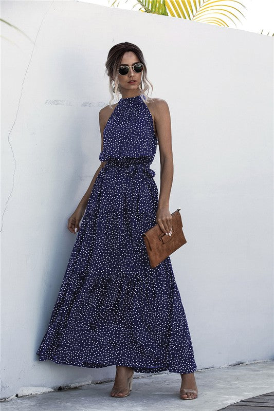 Women's Polka Dot Maxi Dress – Classic & Chic Summer Style