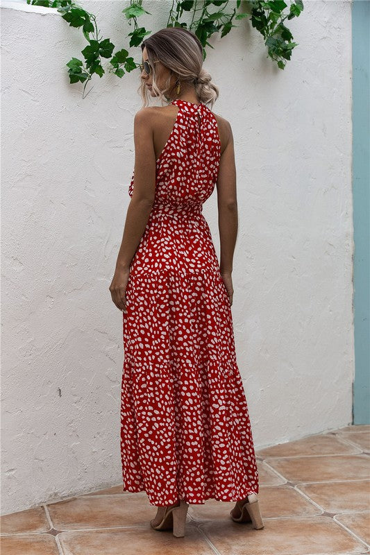 Women's Polka Dot Maxi Dress – Classic & Chic Summer Style