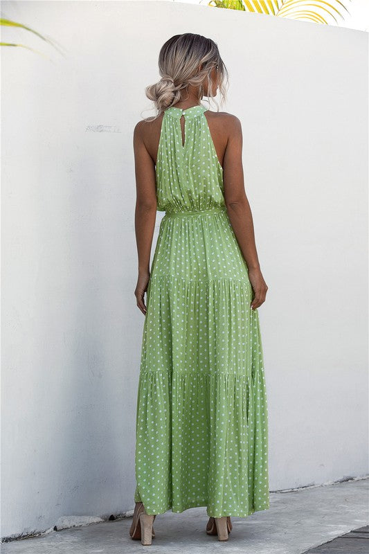 Women's Polka Dot Maxi Dress – Classic & Chic Summer Style