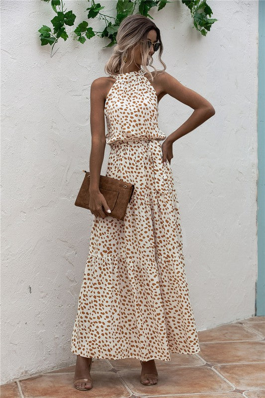 Women's Polka Dot Maxi Dress – Classic & Chic Summer Style