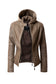 Women's PU Faux Leather Jacket with Removable Hood – Edgy & Chic