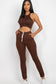 Crop Top & Ruched Drawstring Pants Set – Sassy, Stylish, and Ready for Any Adventure!