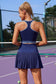 High Waist Pleated Skirt Two-Piece Tennis Dress – Stylish & Functional Activewear