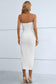 Chic & Sexy: Cutout Strapless Drawstring Detail Split Bandage Dress – Perfect for Formal Nights