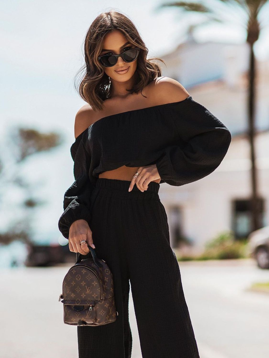 Chic & Sassy: Off Shoulder Long Sleeve Top & Pants Set – Perfect for Every Fashionista!