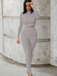 Long Sleeve Top & High-Waist Pants Set – Effortless Style & Ultimate Comfort!