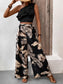 Flirty & Fun: Honey Ruffled Sleeveless Top & Printed Pants Set – Effortlessly Stylish