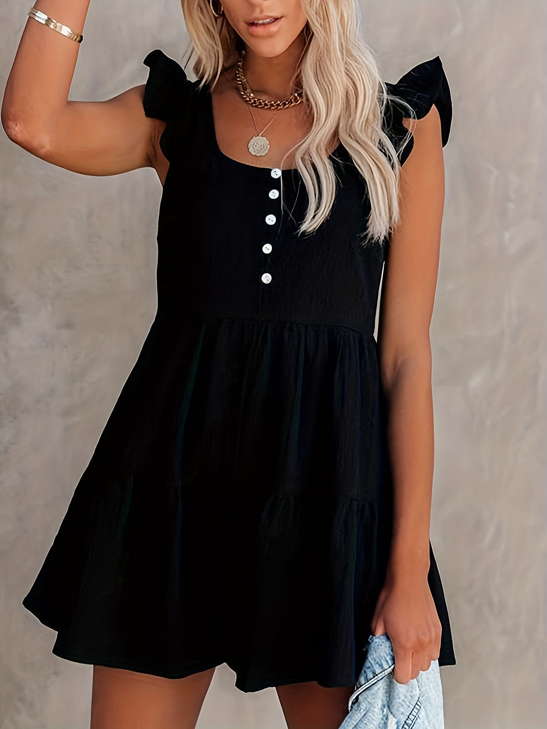 Flirty & Fierce: Full-Size Ruffled Scoop Neck Romper