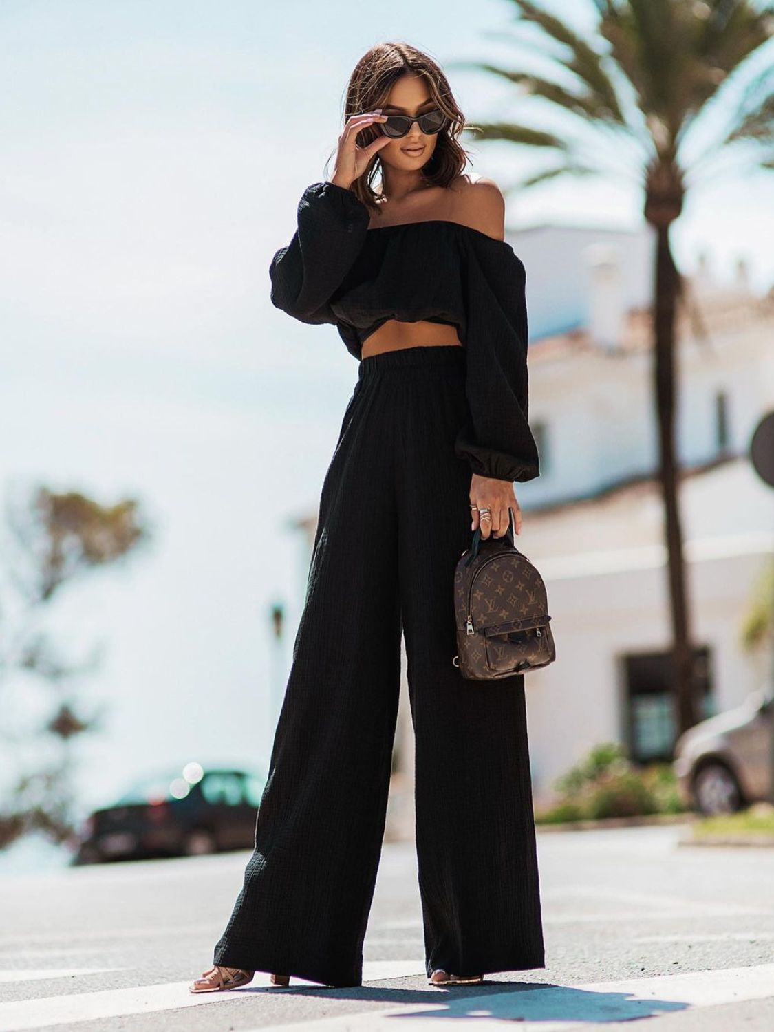 Chic & Sassy: Off Shoulder Long Sleeve Top & Pants Set – Perfect for Every Fashionista!