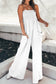 Effortlessly Chic: Smocked Wide-Leg Jumpsuit with Pockets