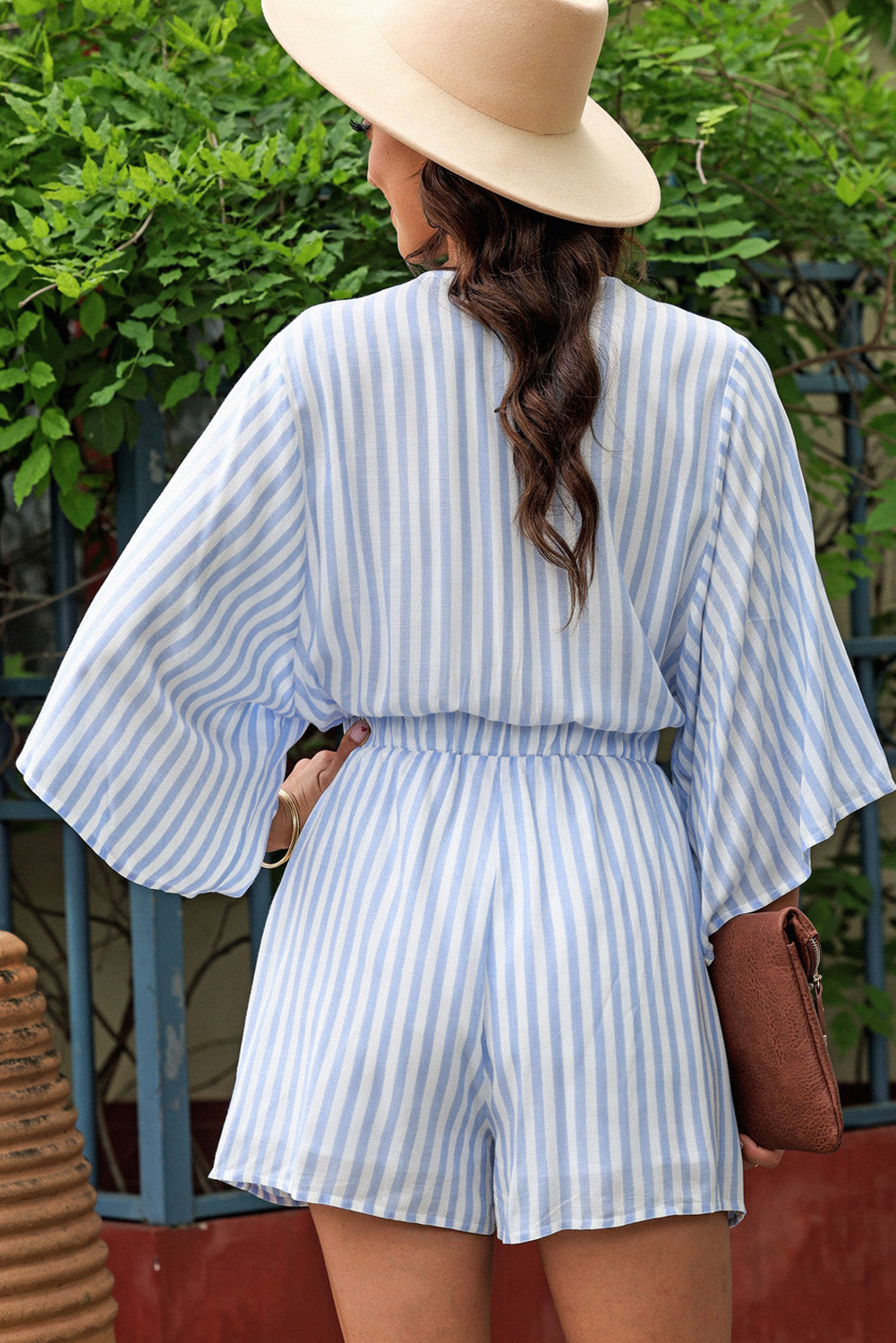 Strut Your Stuff in the Tied Striped Romper