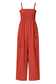 Effortlessly Chic: Smocked Wide-Leg Jumpsuit with Pockets