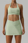 Halter Neck Tank & Slit Skirt Active Set – Sleek, Stylish, and Sporty